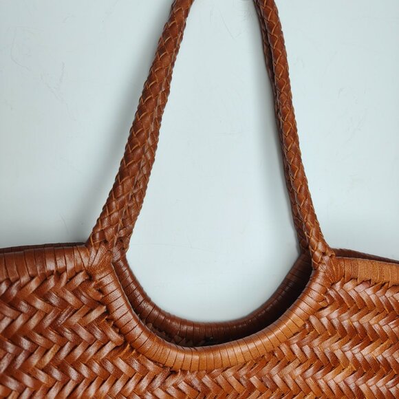 Dragon Diffusion Women's Nantucket Basket Bag in Tan - Picture 8 of 11